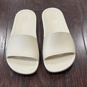 Crocs Kadee Women Comfort Slide Sandals Size 6 Beige